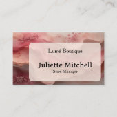 Luxury Dusty Rose Marble Custom Business Card 名刺 (正面)