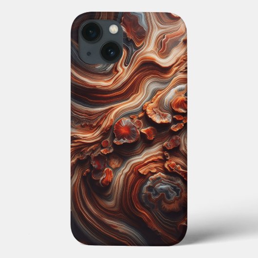 Luxury Earth Tone Agate Phone Case - Abstract Geol Case-Mate iPhoneケース (裏面)