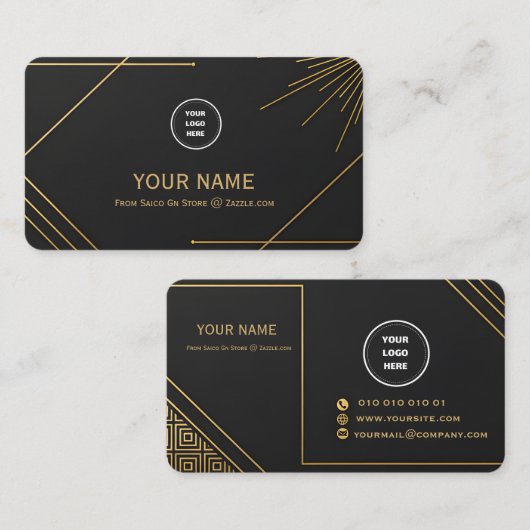 Luxury Editable Business Card Template  名刺 (正面/裏面)