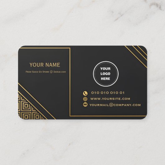 Luxury Editable Business Card Template  名刺 (裏面)