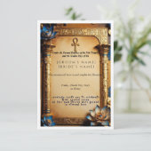 Luxury Egyptian Pharaoh Wedding Invitation | Golde セーブザデート (スタンド正面)