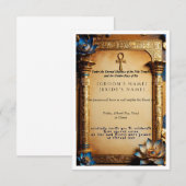 Luxury Egyptian Pharaoh Wedding Invitation | Golde セーブザデート (正面/裏面)