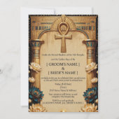 Luxury Egyptian Pharaoh Wedding Invitation | Golde 招待状 (正面)