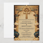 Luxury Egyptian Pharaoh Wedding Invitation | Golde 招待状 (正面/裏面)