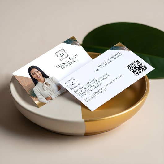 Luxury Elegant Abstract Interior Designer Photo 名刺