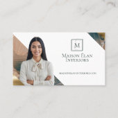 Luxury Elegant Abstract Interior Designer Photo 名刺 (正面)