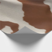 Luxury Elegant Faux Cow Leather Popular Collection ラッピングペーパー (角)