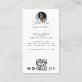 Luxury Elegant Floral Beauty Makeup Artist Photo 名刺 (裏面)