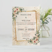 Luxury Elegant Garden Flowers Wedding  セーブザデート (スタンド正面)