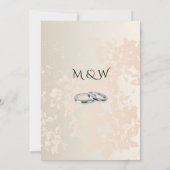 Luxury Elegant Garden Flowers Wedding  セーブザデート (裏面)