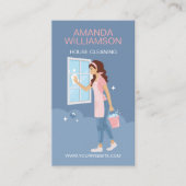 Luxury Elegant Maid House Cleaning Photo QR Code 名刺 (正面)