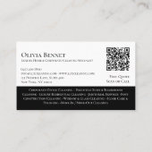Luxury Elegant Maid House Cleaning Photo QR Code 名刺 (裏面)