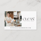Luxury Elegant Maid House Cleaning Photo QR Code 名刺 (正面)