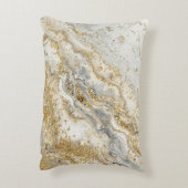 Luxury, Elegant, Modern Gold Grey Pattern アクセントクッション (裏面(縦))