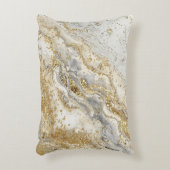 Luxury, Elegant, Modern Gold Grey Pattern アクセントクッション (正面(垂直))