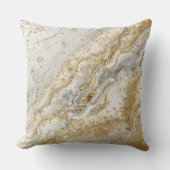 Luxury, Elegant, Modern Gold Grey Pattern クッション (正面)