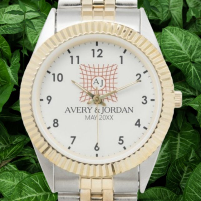 Luxury Elegant Monogram with Initials 腕時計 (クリエイターアップロード済み)