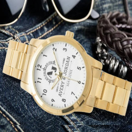 Luxury Elegant Monogram with Initials white 腕時計