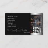 Luxury Elegant Real Estate Realtor Photo Gold 名刺 (裏面)