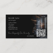 Luxury Elegant Real Estate Realtor Photo Gold 名刺 (裏面)