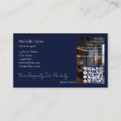 Luxury Elegant Real Estate Realtor Photo Gold 名刺 (裏面)