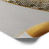 Luxury elegant ribbon heart. Valentine hearts. ポスター (角)