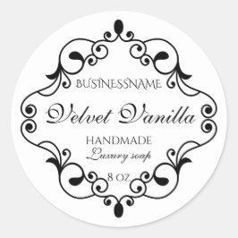 Luxury elegant soap handmade label business ラウンドシール