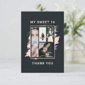 Luxury Elegant Thank You Graduation Birthday Card サンキューカード (スタンド正面)