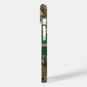 Luxury Emerald Green & Gold Art Deco Phone Case  Case-Mate iPhoneケース (裏面 / 左)