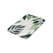 Luxury Emerald Green Gold Botanical Bath Mat バスマット (アングル)