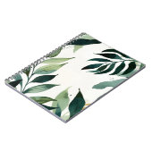 Luxury Emerald Green & Gold Botanical Notebook ノートブック (左側)