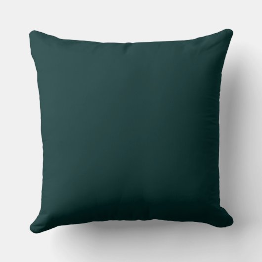 Luxury Emerald Green Gold Botanical Throw Pillow クッション (裏面)
