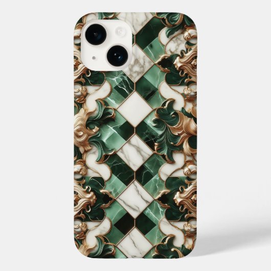 Luxury Emerald Green Marble Phone Case - Elegant  Case-Mate iPhoneケース (裏面)