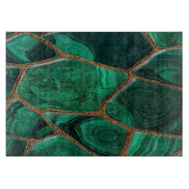 Luxury Emerald Malachite Green Marble Abstract カッティングボード