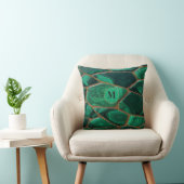 Luxury Emerald Malachite Green Marble Abstract クッション (椅子)