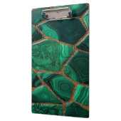 Luxury Emerald Malachite Green Marble Abstract クリップボード (左)