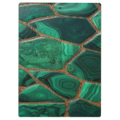 Luxury Emerald Malachite Green Marble Abstract クリップボード (裏面)