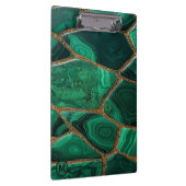 Luxury Emerald Malachite Green Marble Abstract クリップボード (右)