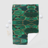 Luxury Emerald Malachite Green Marble Abstract ゴルフタオル (インサイチュ)