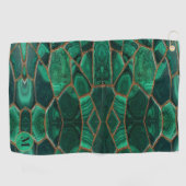 Luxury Emerald Malachite Green Marble Abstract ゴルフタオル (横)