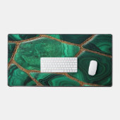Luxury Emerald Malachite Green Marble Abstract デスクマット (キーボード&マウス)