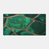 Luxury Emerald Malachite Green Marble Abstract デスクマット (正面)