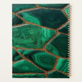 Luxury Emerald Malachite Green Marble Abstract プランナー手帳 (裏面)