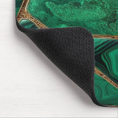 Luxury Emerald Malachite Green Marble Abstract マウスパッド (コーナー)