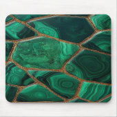 Luxury Emerald Malachite Green Marble Abstract マウスパッド (正面)