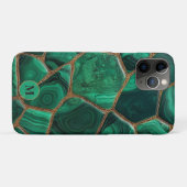 Luxury Emerald Malachite Green Marble Abstract Case-Mate iPhoneケース (裏面(横))