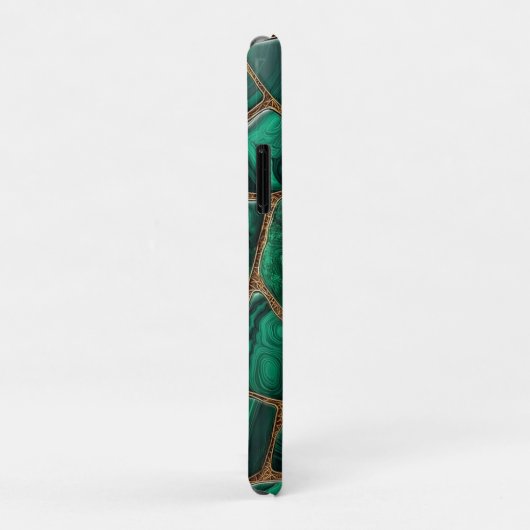 Luxury Emerald Malachite Green Marble Abstract Case-Mate iPhoneケース (裏面/右)