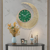 Luxury Emerald Marble Diamond ラージ壁時計