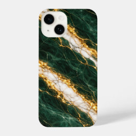 Luxury Emerald Marble Gold/White Vein Phone Case iPhone 14ケース