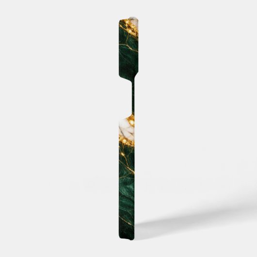 Luxury Emerald Marble Gold/White Vein Phone Case iPhoneケース (右側面)
